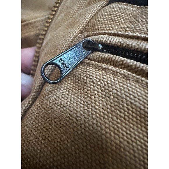 Vintage Carhartt J140 BRN Brown Mens Washed Duck Cotton Active Jacket Medium M C - Picture 9 of 16